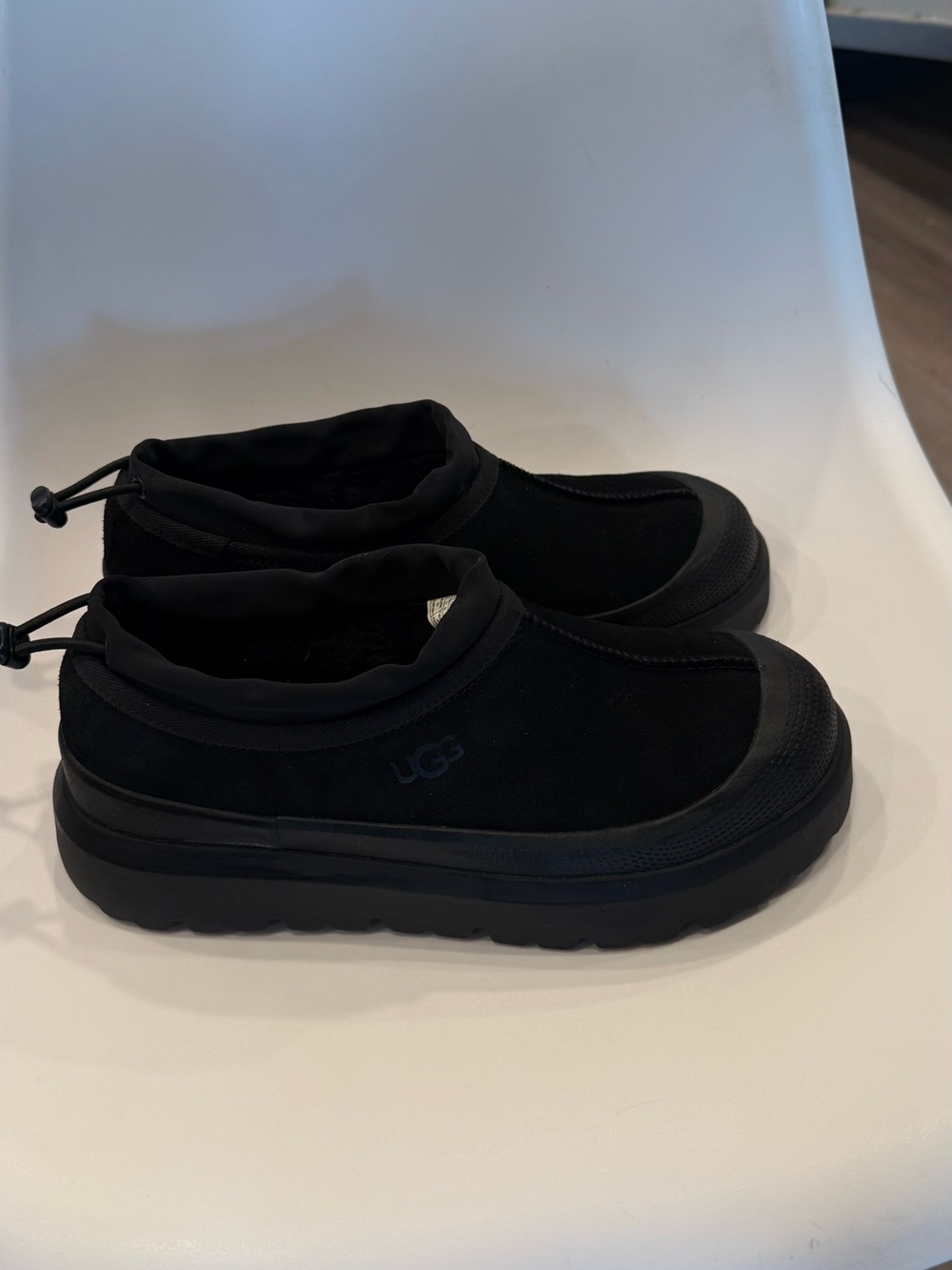 UGG Black Slip-On Water-Resistant Boots